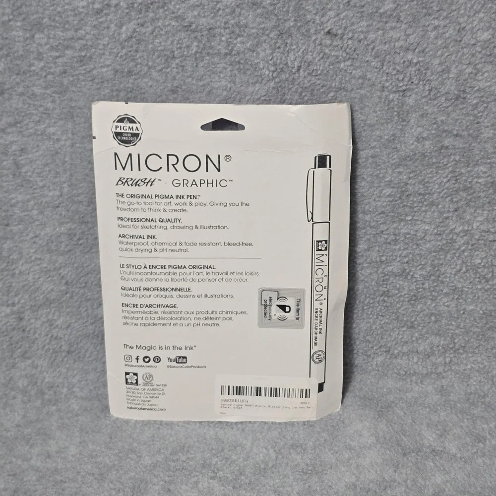 Sakura Pigma Micron Black Fineliner Pen Lot 3 Sets 8 6 4 Japan Archival